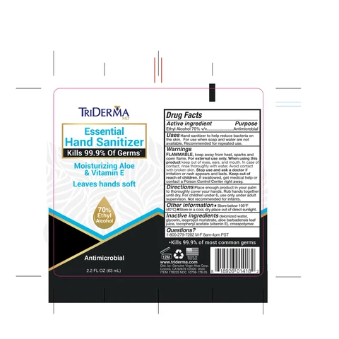 Triderma Essential Hand Sanitizer packaging
