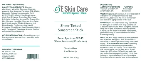 Sheer Tinted Sunscreen Stick 포장