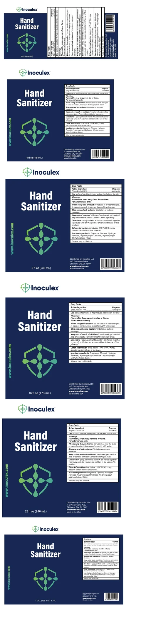 Inoculex Hand Sanitizer packaging