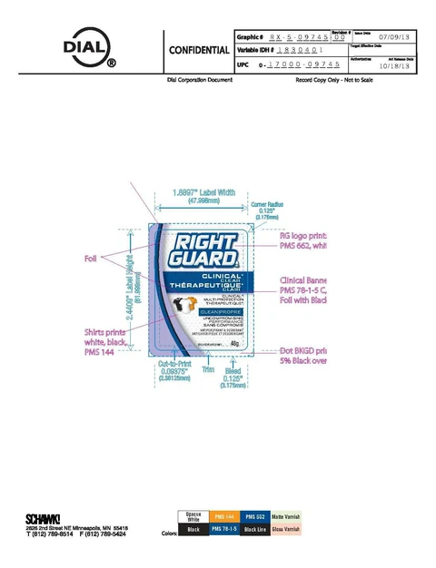 Right Guard Clinical ClearClean packaging